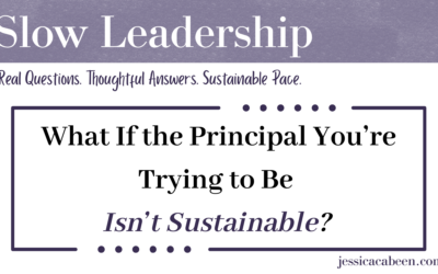 What If the Principal You’re Trying to Be Isn’t Sustainable?